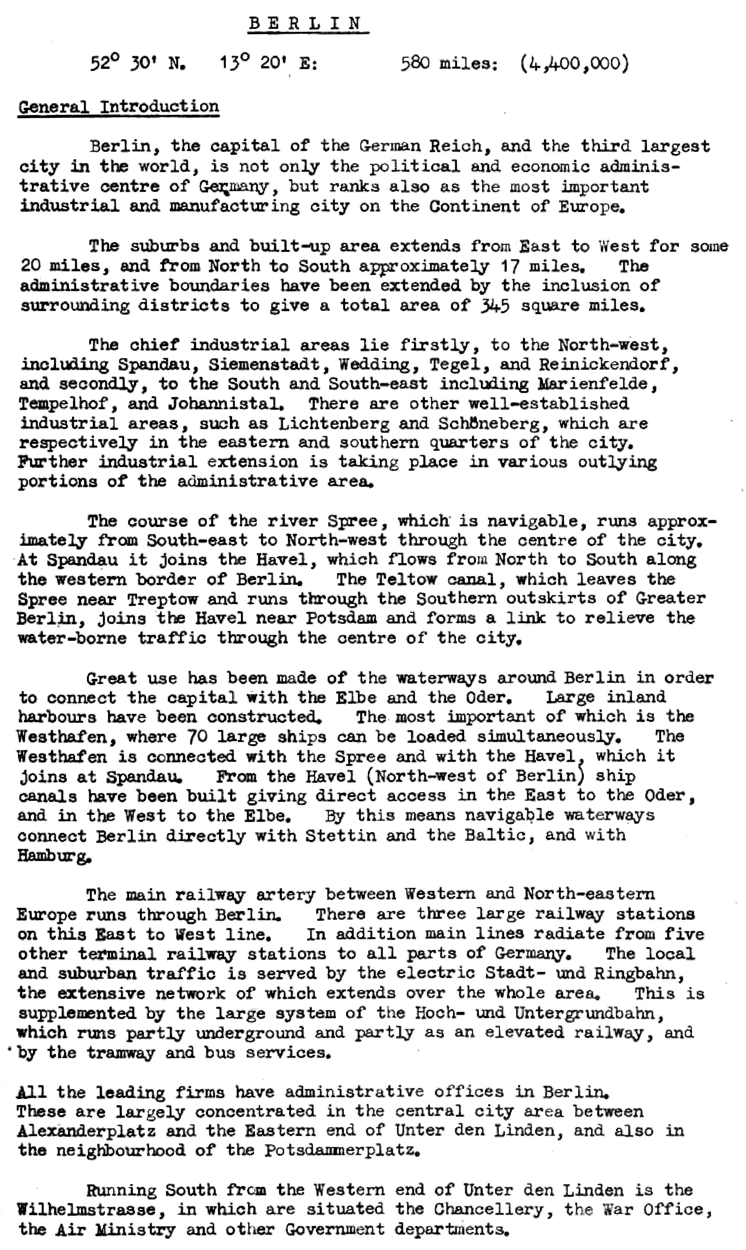 Die Ziele der alliierten Luftangriffe in Berlin im Zeiten Weltkrieg im Bomber's Baedeker - Originaldokument Seite 32