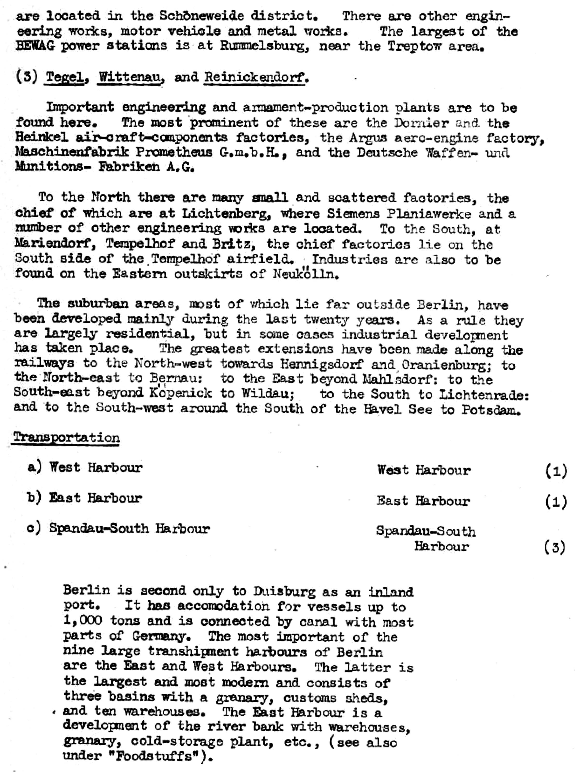 Die Ziele der alliierten Luftangriffe in Berlin im Zeiten Weltkrieg im Bomber's Baedeker - Originaldokument Seite 33