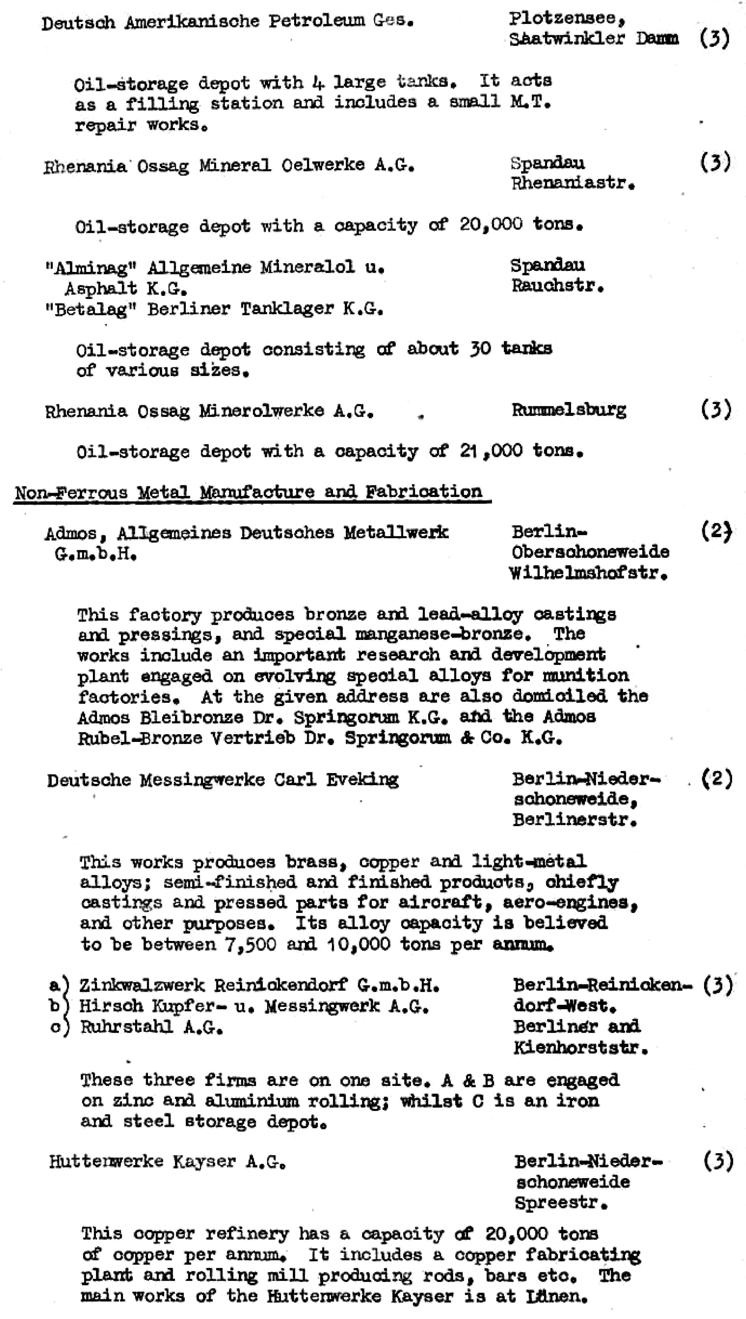 Die Ziele der alliierten Luftangriffe in Berlin im Zeiten Weltkrieg im Bomber's Baedeker - Originaldokument Seite 41