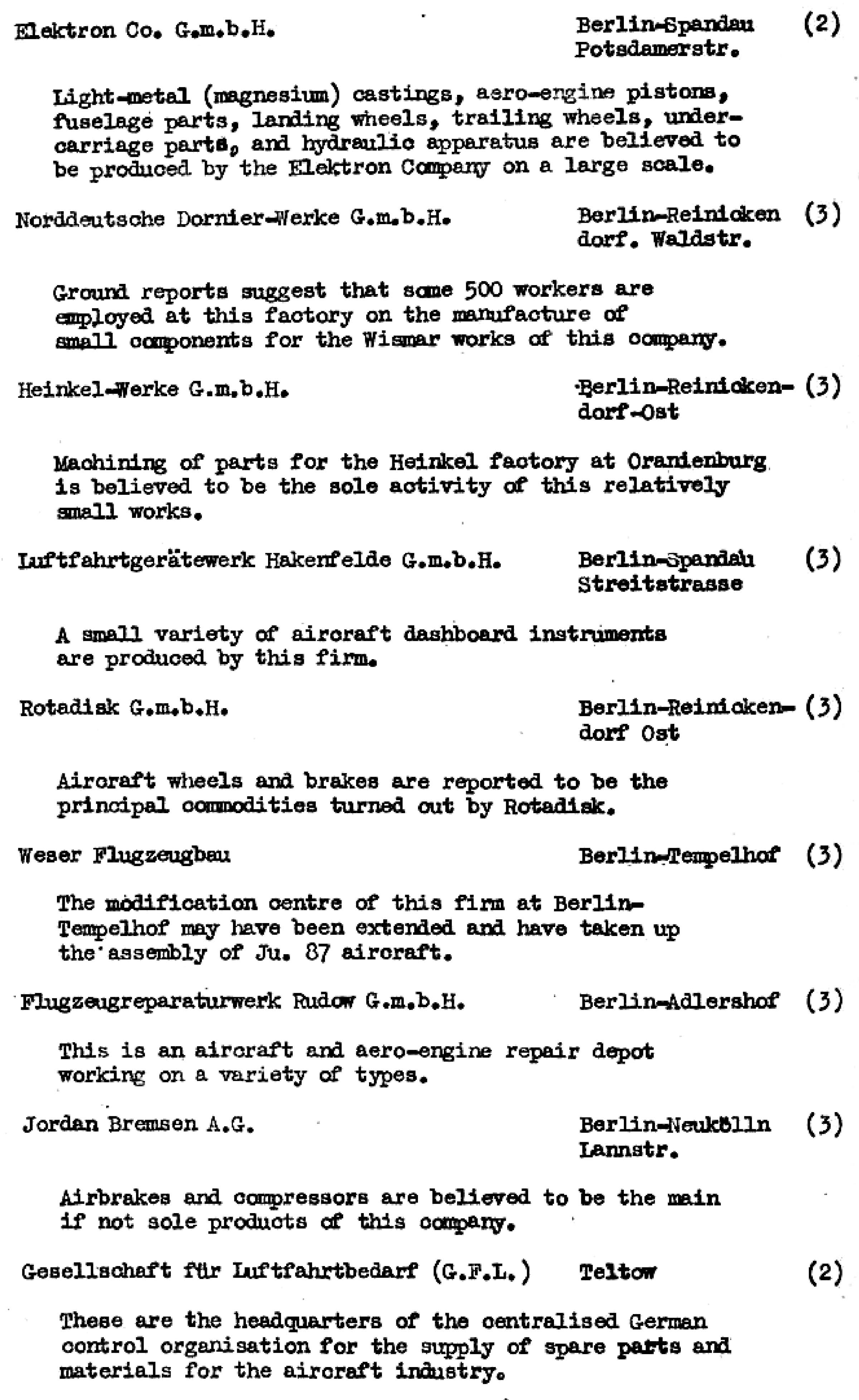 Die Ziele der alliierten Luftangriffe in Berlin im Zeiten Weltkrieg im Bomber's Baedeker - Originaldokument Seite 43