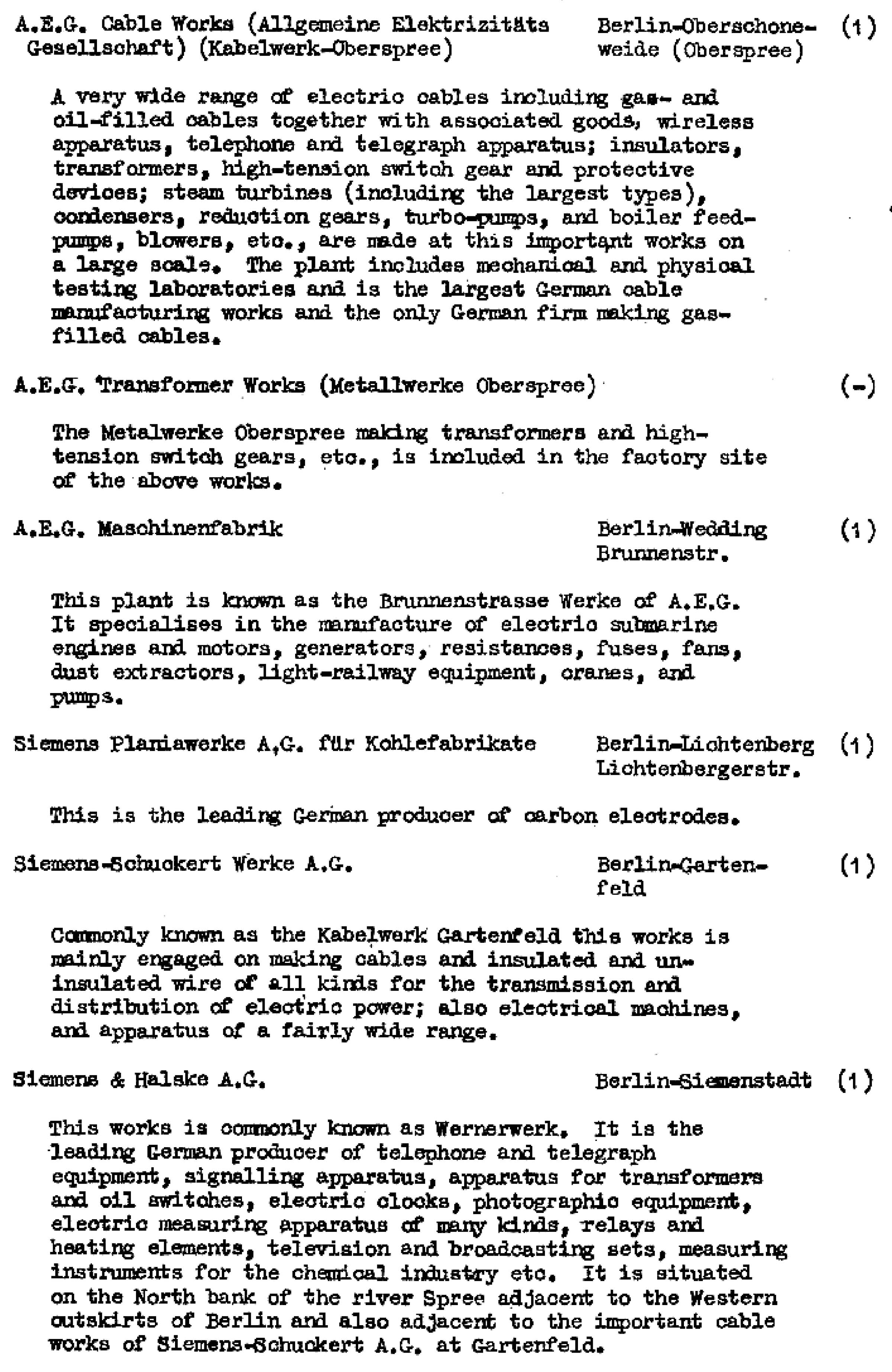 Die Ziele der alliierten Luftangriffe in Berlin im Zeiten Weltkrieg im Bomber's Baedeker - Originaldokument Seite 46