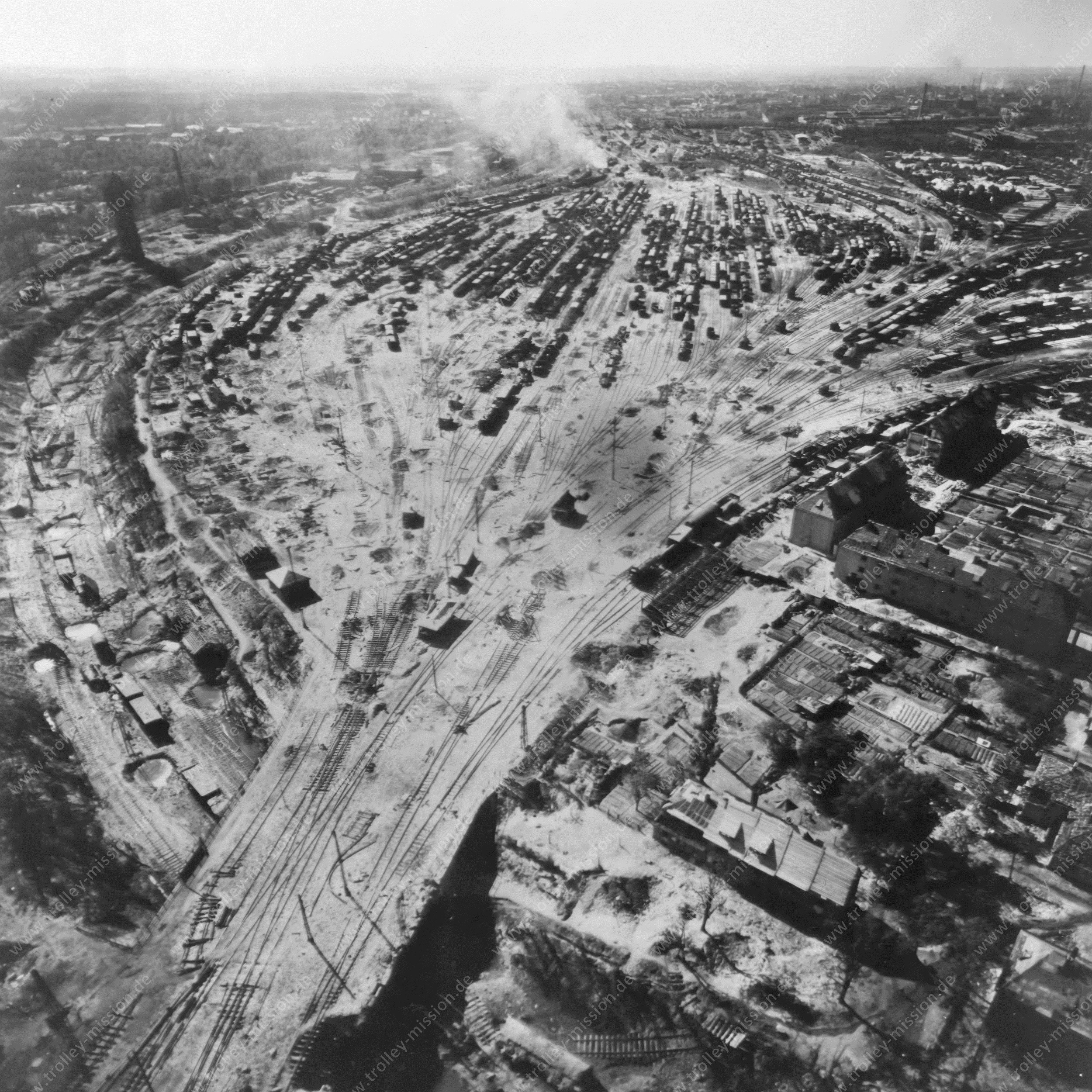 Nürnberg Rangierbahnhof - Luftaufnahme aus dem Zweiten Weltkrieg
