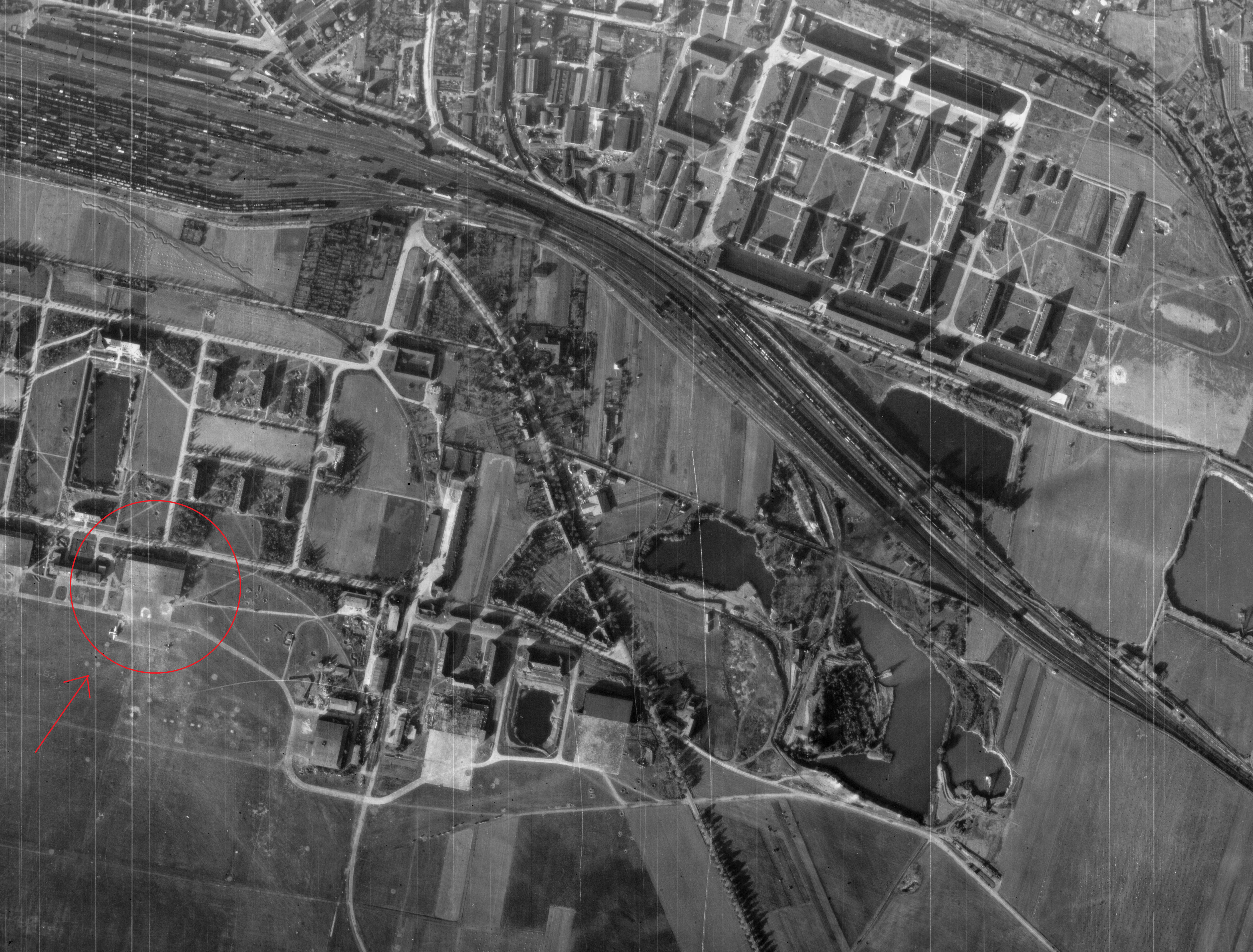 Luftaufnahme Nordhausen 1945