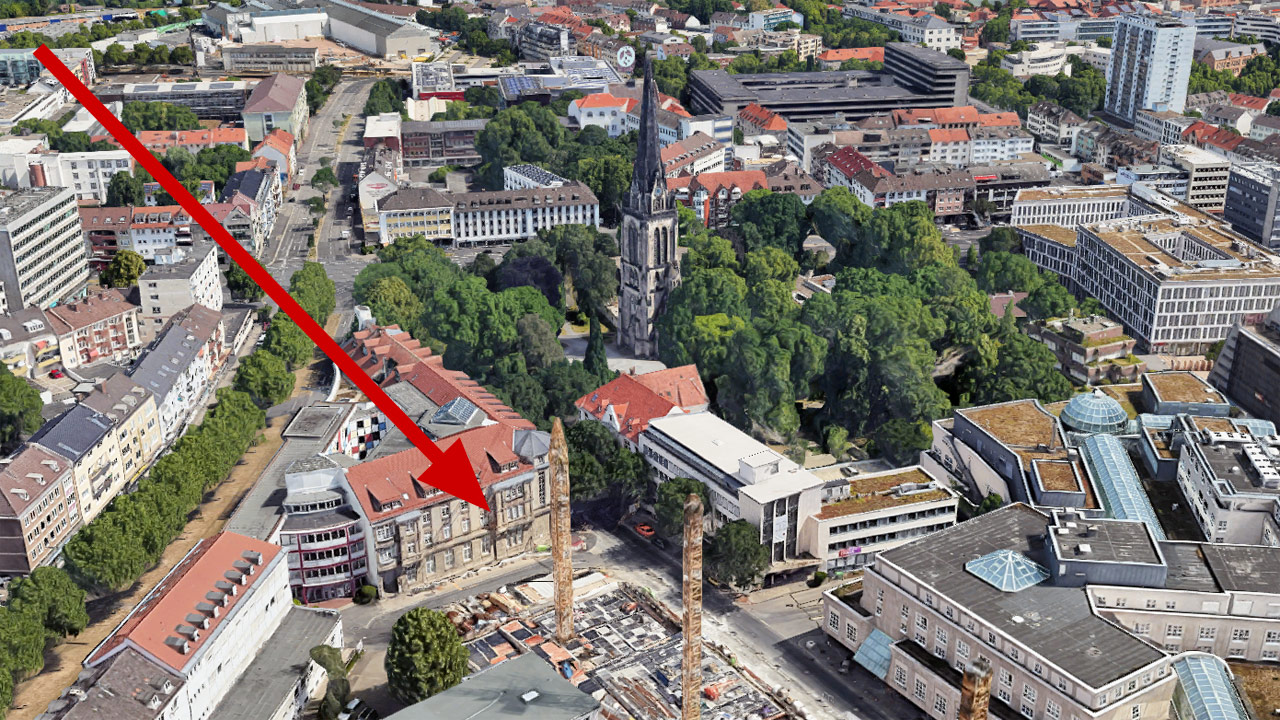 Kassel im Zweiten Weltkrieg - Trümmer und Ruinen in der Spohrstraße sowie und Kölnische Straße