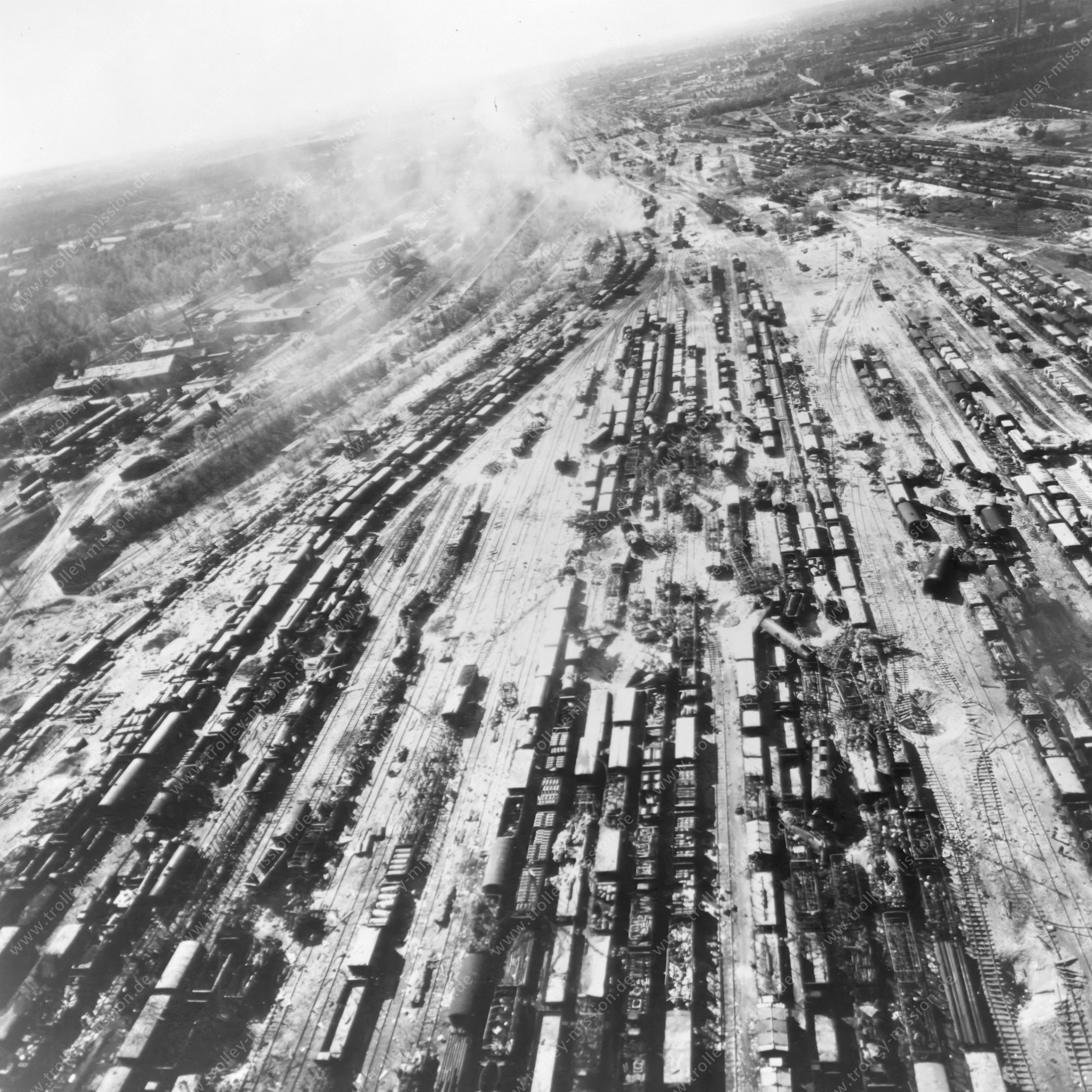 Nürnberg Rangierbahnhof - Luftbild aus dem Zweiten Weltkrieg