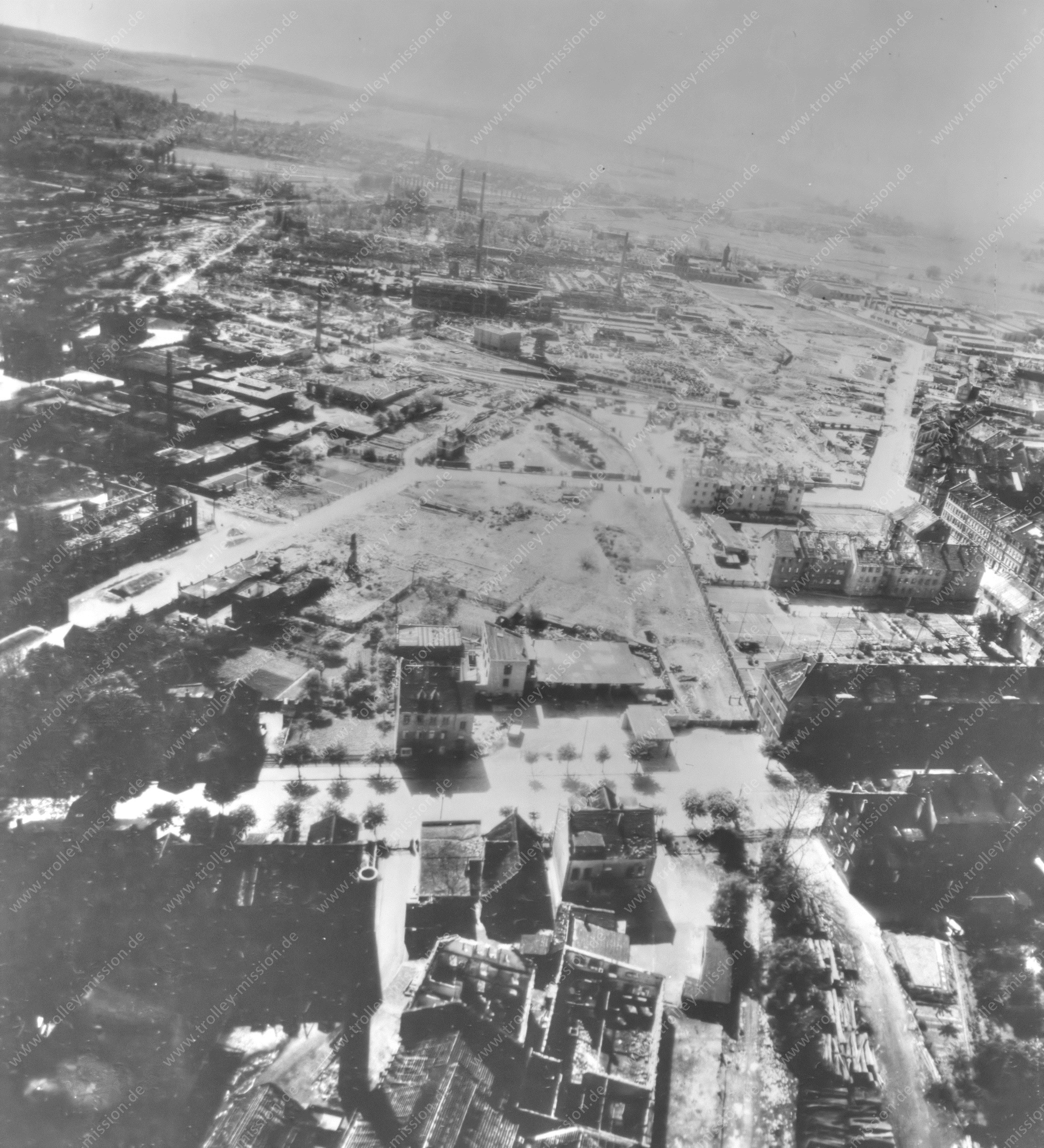 Gewerbegebiet Mitte Hildesheim - Luftbild aus dem Zweiten Weltkrieg