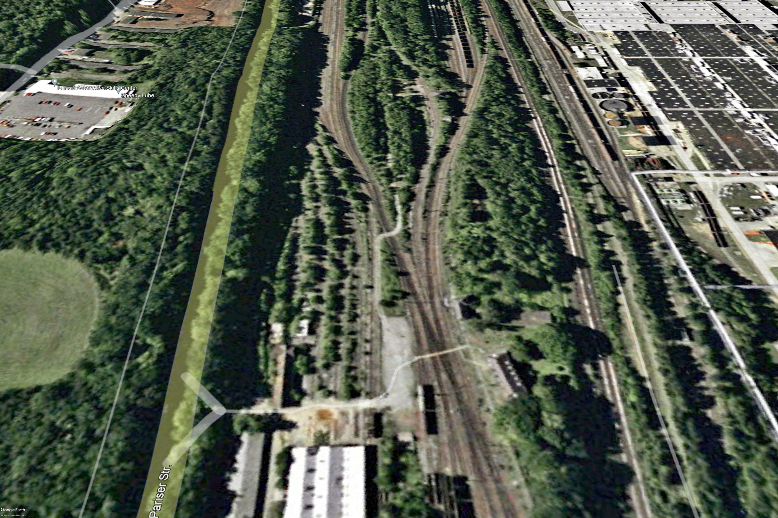 Luftbild Rangierbahnhof Einsiedlerhof Kaiserslautern 2000