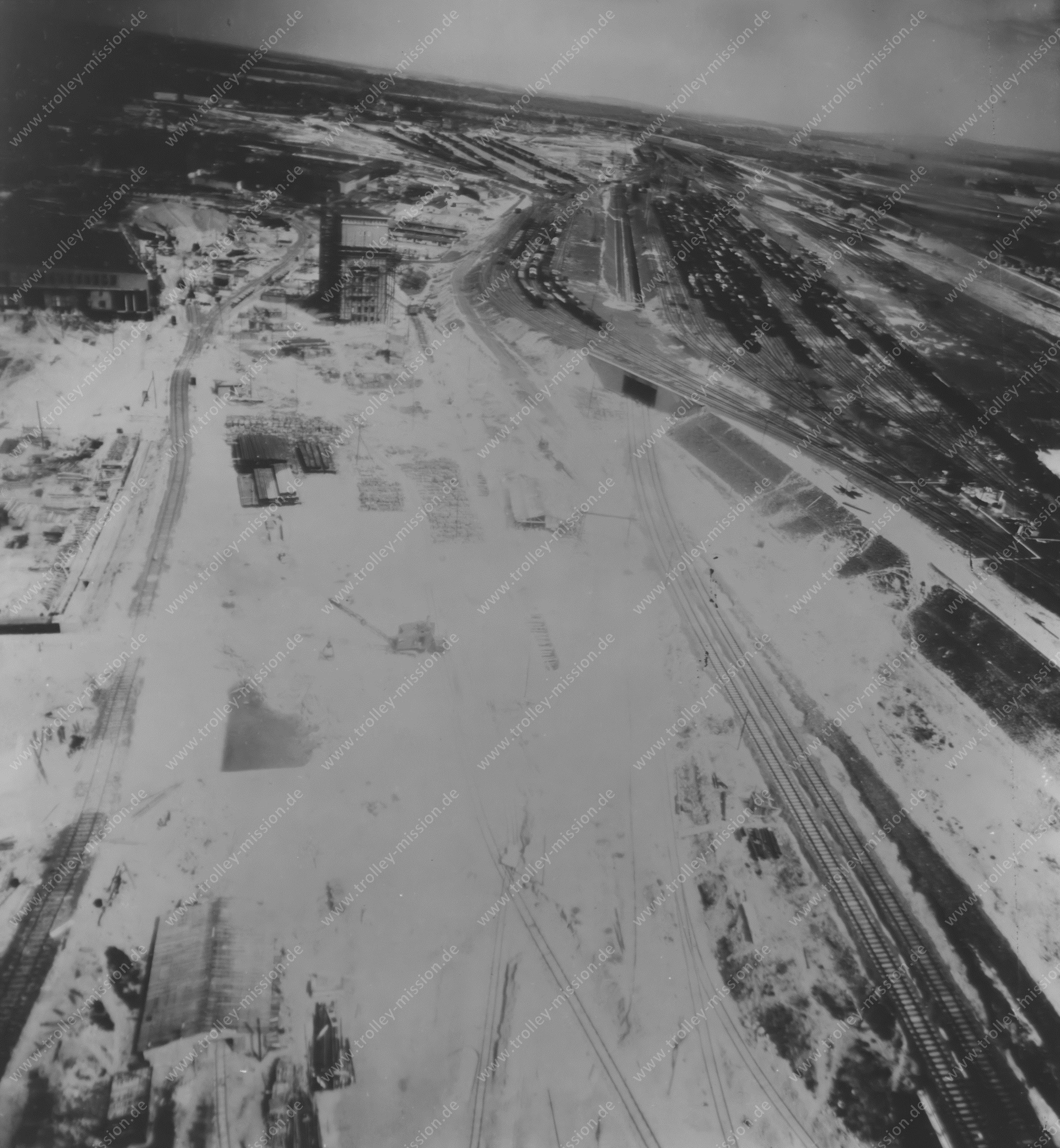Luftbild Braunschweiger Güterbahnhof 1945