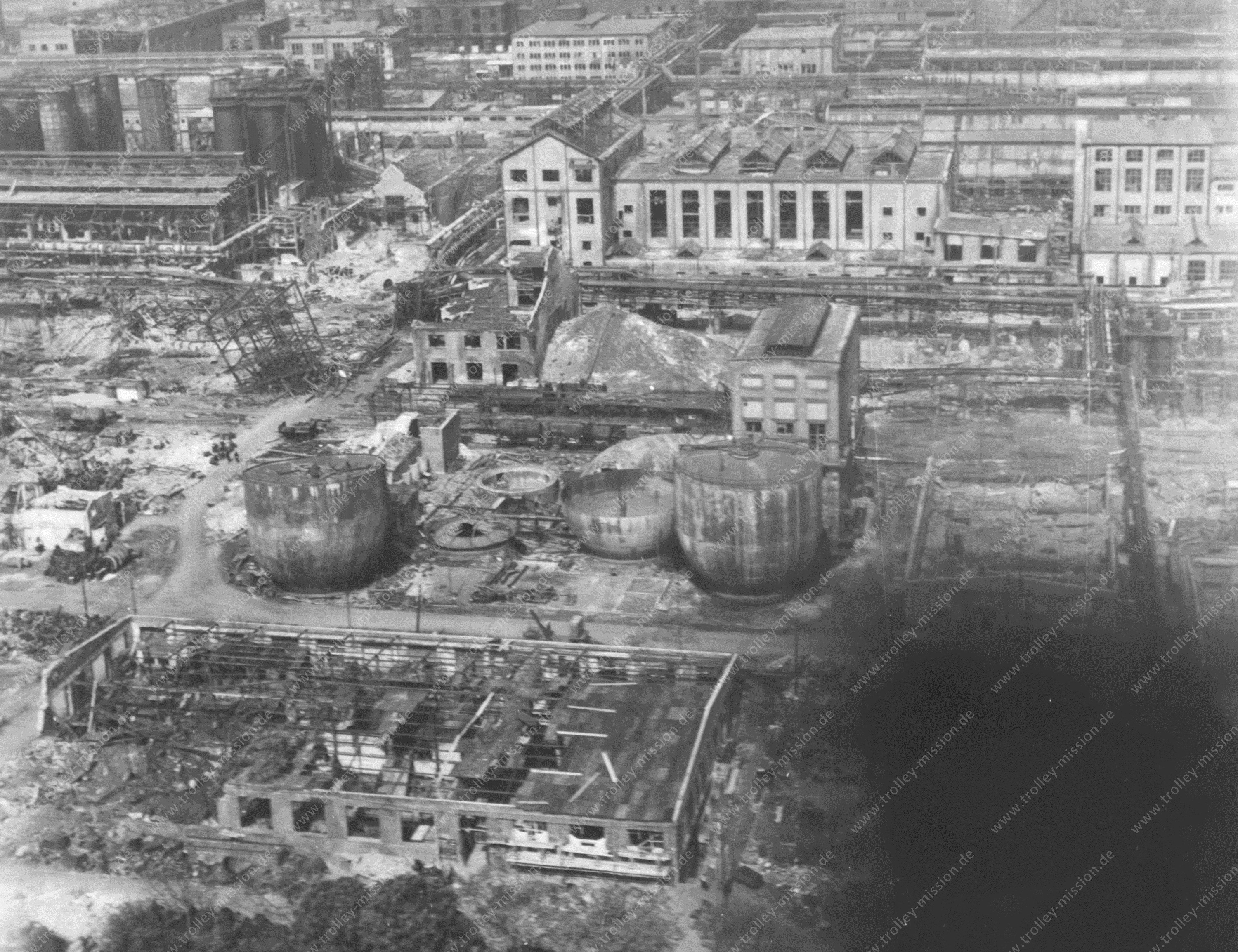 BASF IG Farbenindustrie - Werk Rhein - Zweiter Weltkrieg 1945