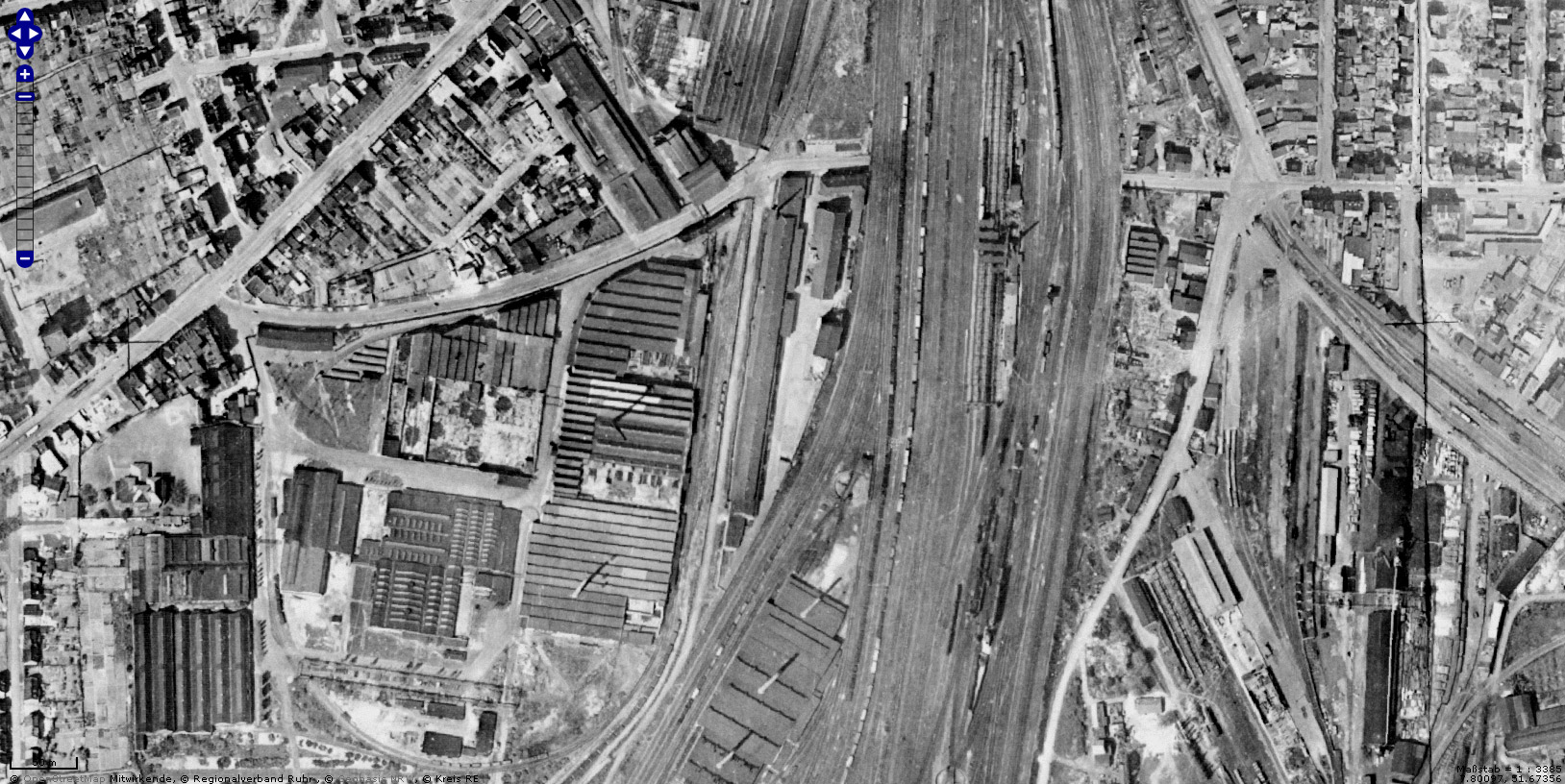 Westfälische Drahtindustrie - Werk Hamm - Luftbild 1945