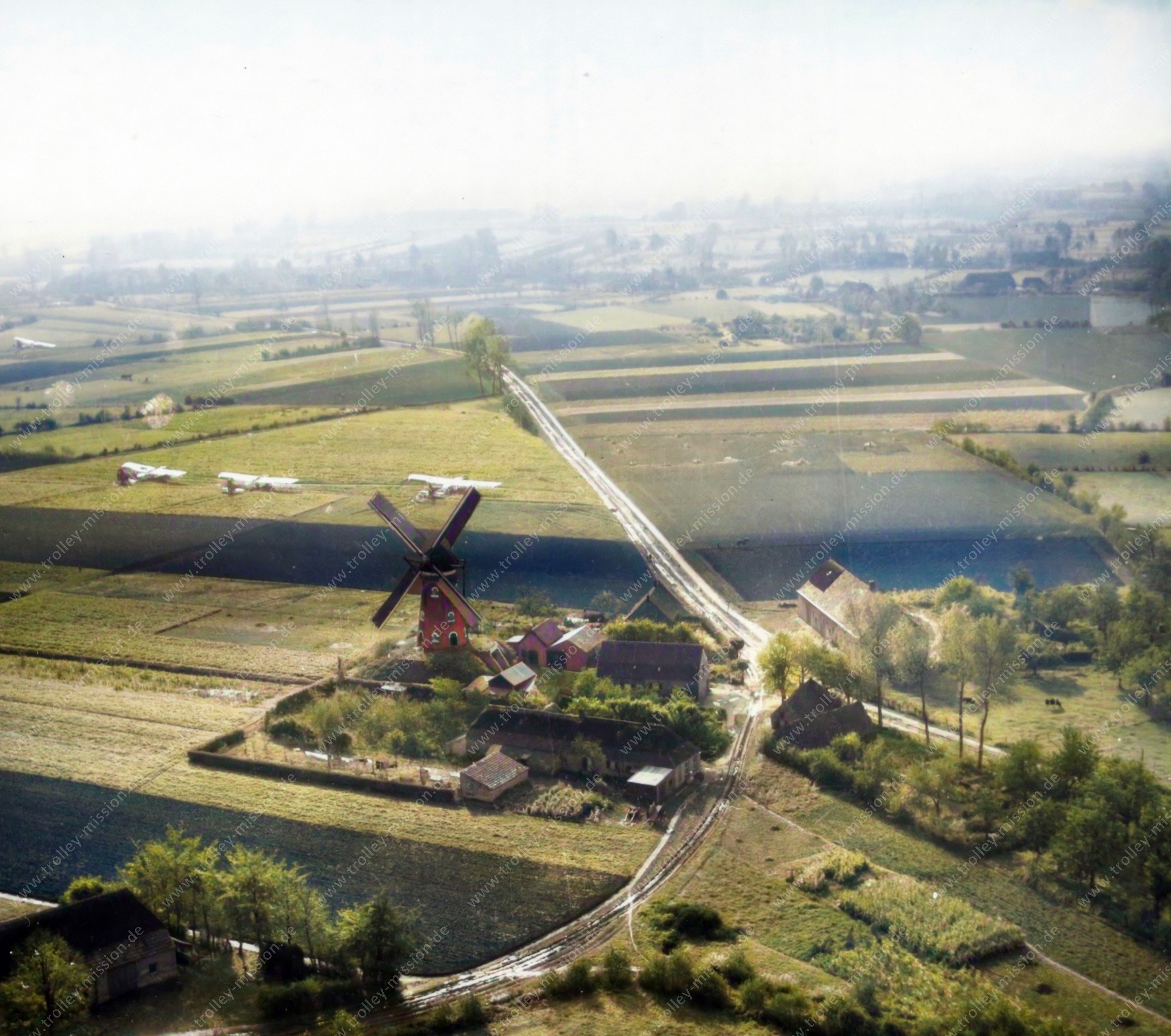 Windmühle im Patrijsweg 1 im Dorf Uden in der Gemeinde Maashorst in der Provinz Noord-Brabant (Niederlande)