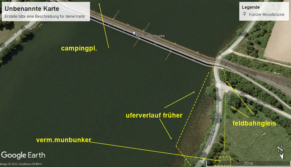 Google Earth Konzer Moselbrücke 1945-2022
