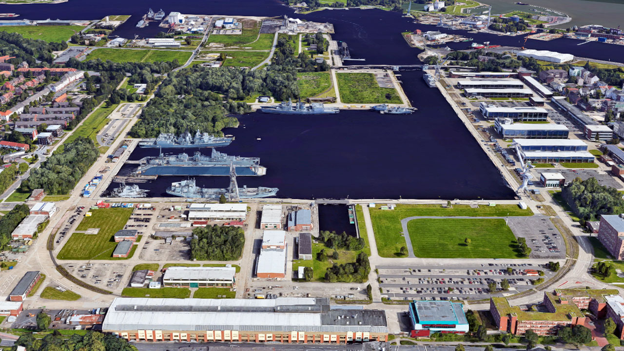 Marinewerft in Wilhelmshaven - Ein Vergleich von 1945 und 2022