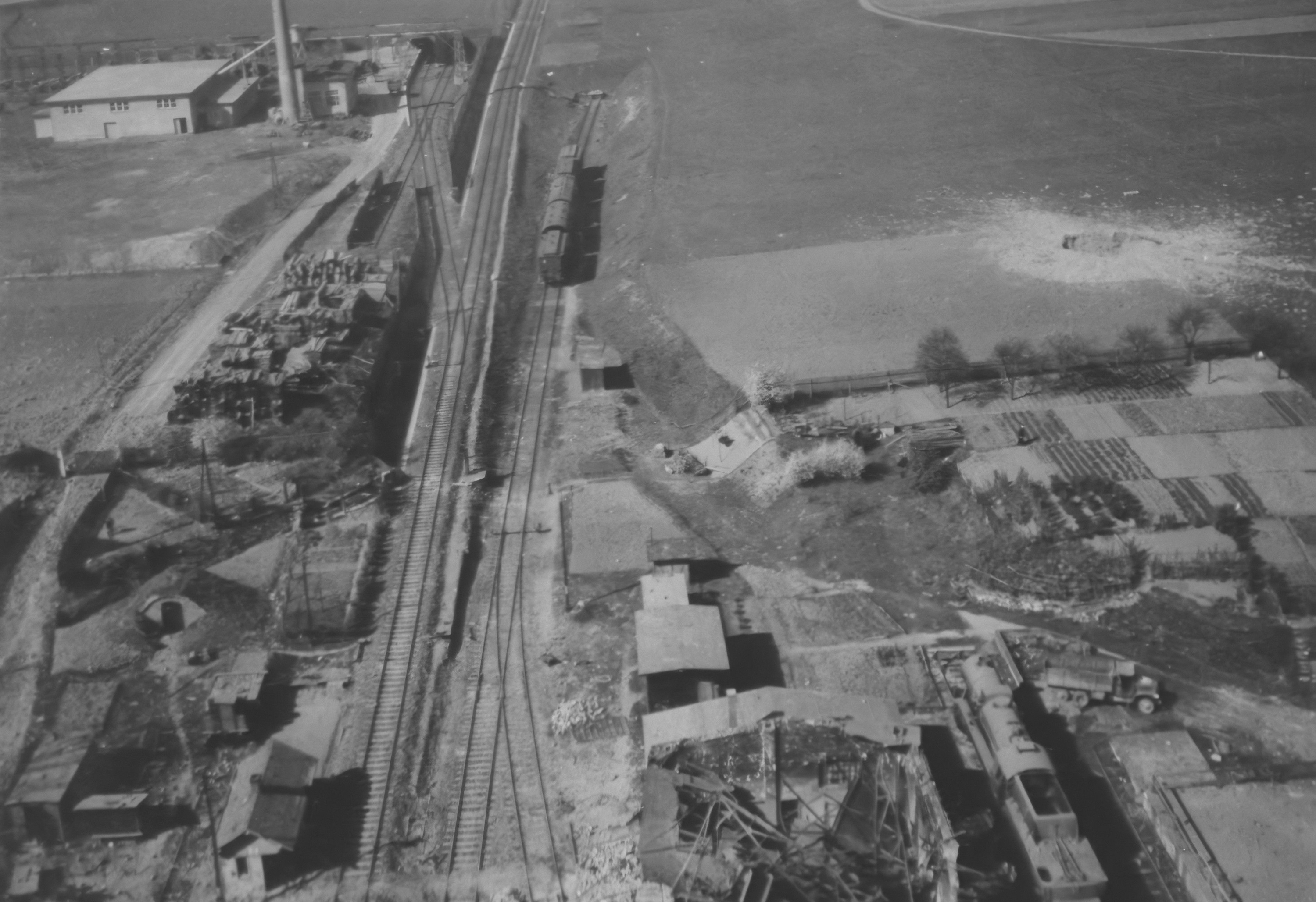 Luftbild Bahnhof Eisenberg in Thüringen 1945
