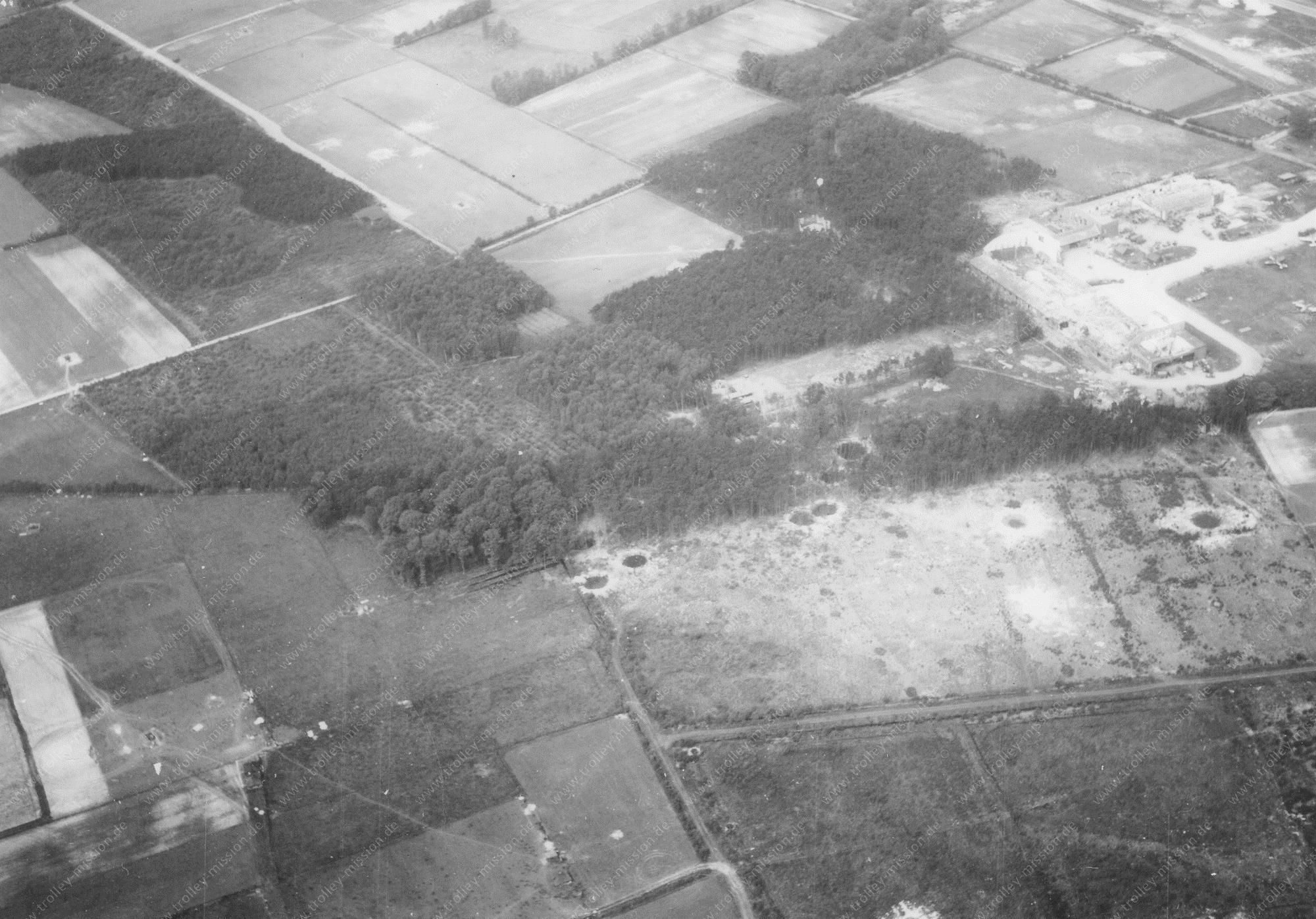 Muenster from above: Aerial view after Allied air raids in World War II