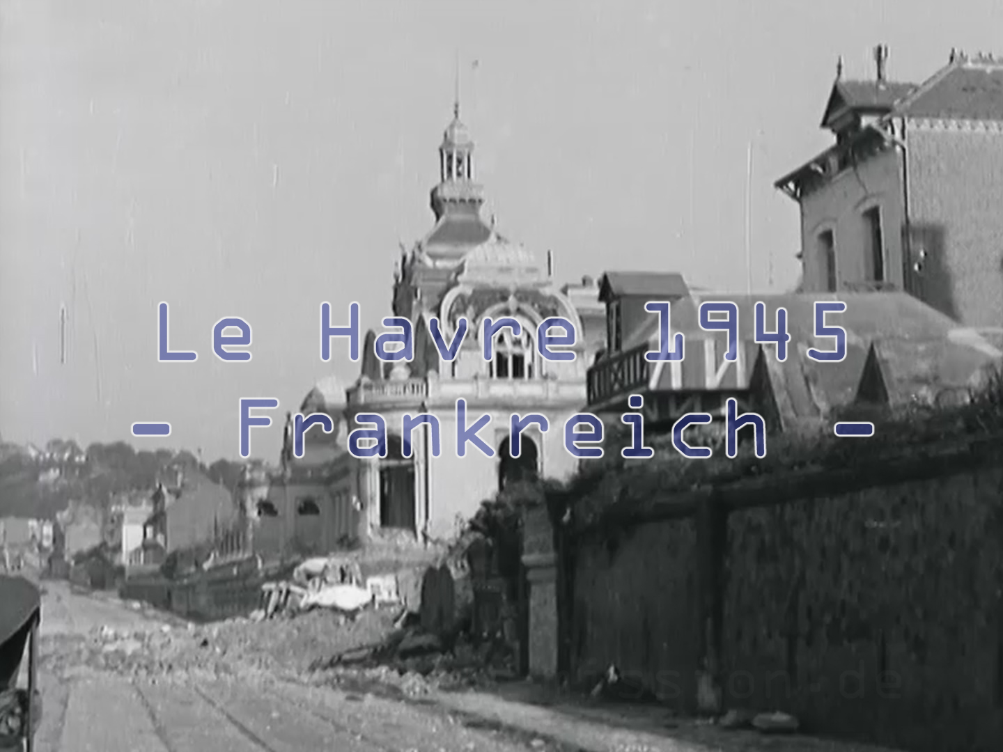 Le Havre in der Normandie in Frankreich mit Bunkern und getarnten MG-Nestern der Wehrmacht